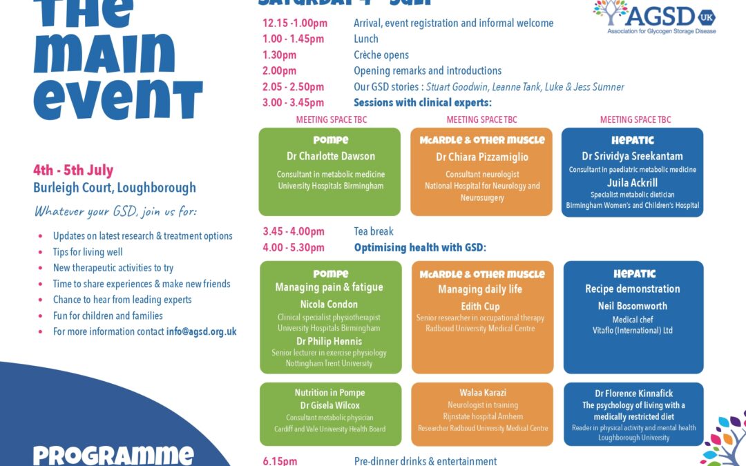Main Event Programme Sat 4th July